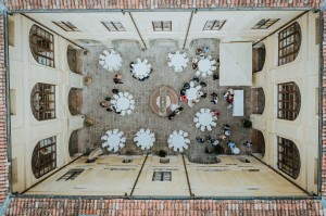 chiostro del castello bevilacqua