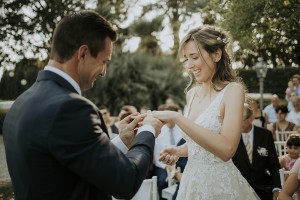 scambio degli anelli   matrimonio castello bevilacqua